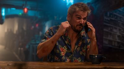 Trap star Josh Hartnett campaigned for his character's distinctive blonde hair in new action movie that's basically Bullet Train on a plane