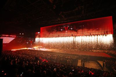 The F1 75 team livery reveal as it happened at London's O2 Arena