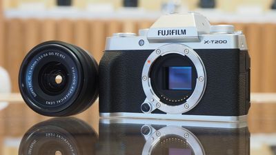 The forgotten Fujifilm X-T200 is still a great entry-level choice and is pretty cheap for a retro-themed mirrorless camera