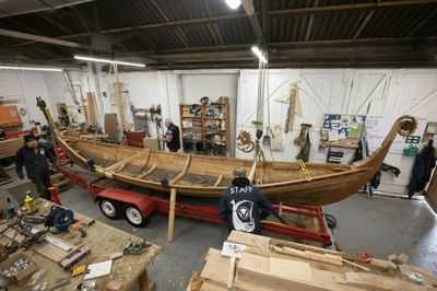 UK Military Vets Rebuild Lives Carving Viking Longboat
