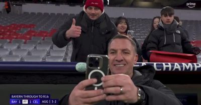 Watch as Rodgers gets selfie with Bayern fan after Champions League exit