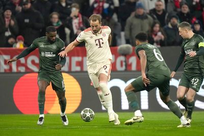 England’s Harry Kane aggravates calf knock during Bayern Munich draw with Celtic