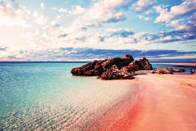 Striking pink sand beach in Greece ranked best in the world