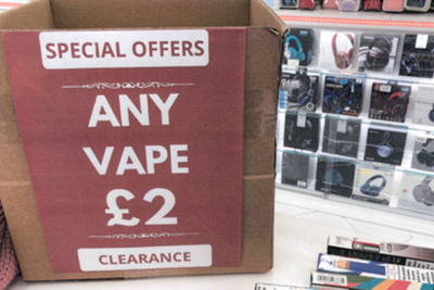 Clapham shop fined £13,000 after selling illegal vapes with potentially 'dangerous' chemicals