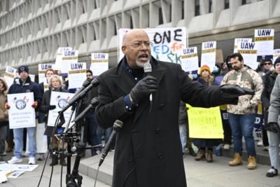 Federal Employees Rally Against Funding Cuts And Firings