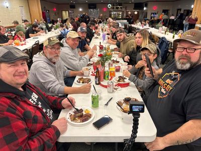 Crow is not the only thing they eat at a wild game dinner in rural Pennsylvania