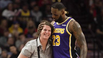 LeBron Shared Sweet Moment With Portland Sideline Vendor He Knocked Over In 2019