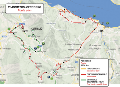 Trofeo Alfredo Binda - Comune di Cittiglio 2025 route
