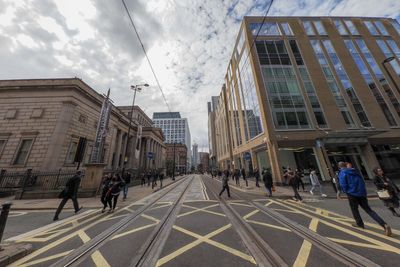 Girl, three, killed in crash between tram and van in Manchester