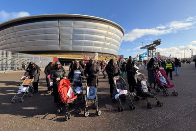 Pro-Palestinian protesters hold demo outside Scottish Labour conference