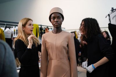 Emilia Wickstead brings back pillbox hats at London Fashion Week