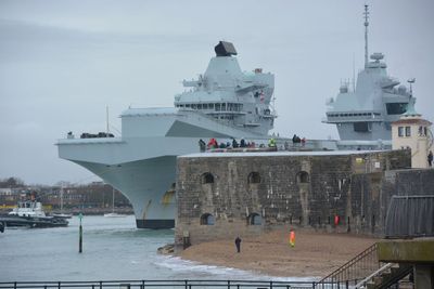 Royal Navy flagship sails to prepare ahead of deployment to Australia