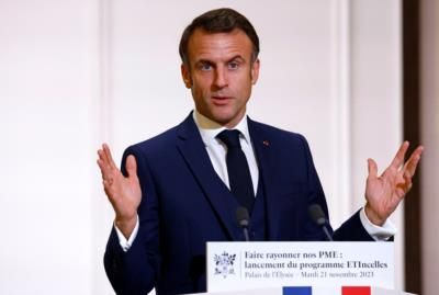 French President Macron Meets With President Trump At White House