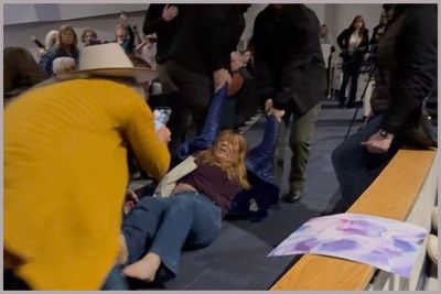 WATCH: Idaho Woman Forcibly Dragged Out of Town Hall Meeting by County Sheriff After Asking Republicans Not to Cut Medicaid: 'Women Deserve a Voice'