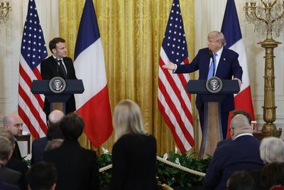 Trump and Macron show unity and avoid sideshow as they meet in White House to push for end of Ukraine war