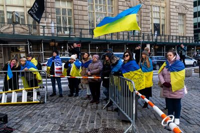 Ukrainians in New York commemorate anniversary of Russia’s invasion: ‘three years of our resistance’