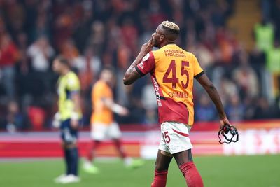 Galatasaray 0-0 Fenerbahce: Jose Mourinho booked after Victor Osimhen 'silence' gesture sparks confrontation