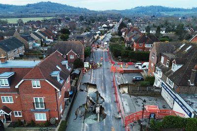 Anger as residents face year-long wait to repair sinkhole that swallowed road