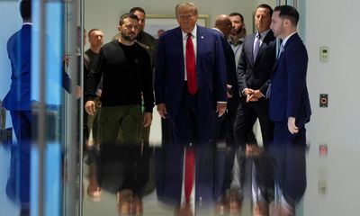Zelenskyy insists on guarantees ahead of Trump meeting after US president says Ukraine can ‘forget about’ joining Nato – live