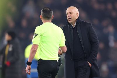 Arne Slot banned for abusing referee Michael Oliver after Liverpool’s chaotic derby draw with Everton