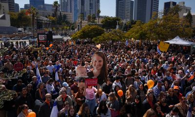 Thousands of Israelis line streets for funeral of Bibas family killed in Gaza