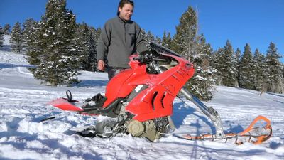 Watch a Ducati Panigale V4 Snow Bike Get Stranded in Freezing Temperatures