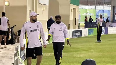 Champions Trophy: Shadow batting, sideline talks - Rohit Sharma plays it safe in the nets