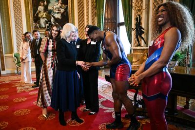 Queen welcomes stars to palace for young writers’ competition