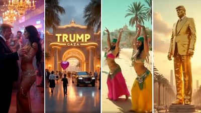 Trump's AI Gaza video is shocking supporters, but his branding is all over it