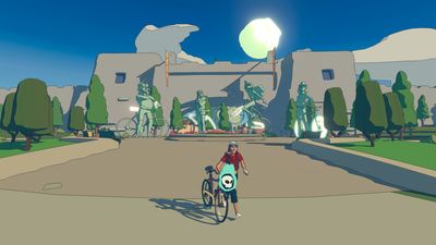 The spirit of Burnout Paradise lives on in this fabulous bicycle racing game from the makers of my favorite indie fighting game – a true Steam Next Fest gem