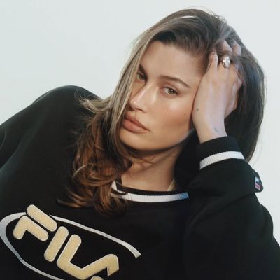 Hailey Bieber's Freshly Announced Fila Collaboration Epitomizes Cool-Mom Multitasking