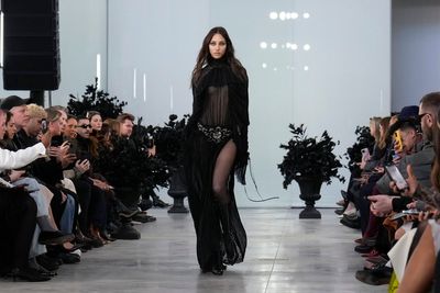 Irina Shayk opens Blumarine show in Milan injecting buzz into creative director David Koma’s debut