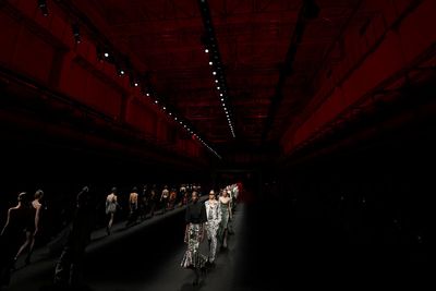 Roberto Cavalli ignites Milan runway with fiery creations inspired by ancient Pompeii