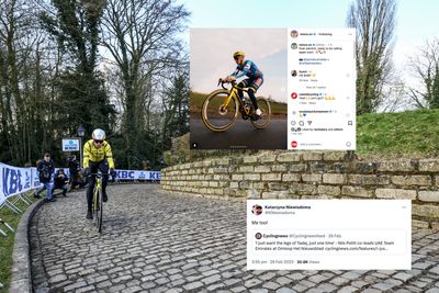 Tweets of the week: cobbles ahoy, Remco returns and Adam Blythe struggles on Zwift