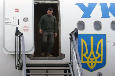 Watch: Volodymyr Zelensky arrives in UK after explosive Oval Office clash with Donald Trump