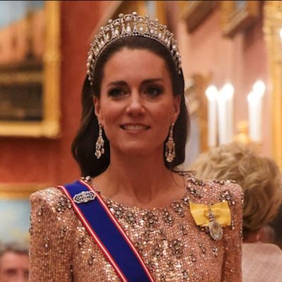 Queen Mary Is Bejeweled in Kate Middleton's Extremely Shimmery Jenny Packham Gown