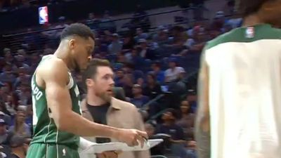 Cameras Caught Giannis Antetokounmpo Taking Control of Whiteboard for Bucks' Timeout