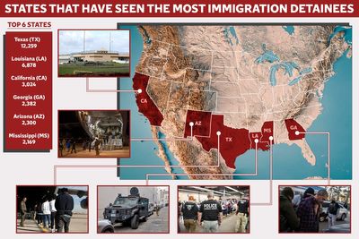 These states have seen the biggest crackdown on immigration since Trump returned to office