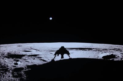 Picture Captures Private Lunar Lander's Shadow After It Touched Down on the Moon