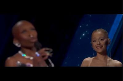 Ariana Grande melts the internet’s hearts as she lovingly watches Cynthia Erivo open Oscars with Wizard of Oz medley