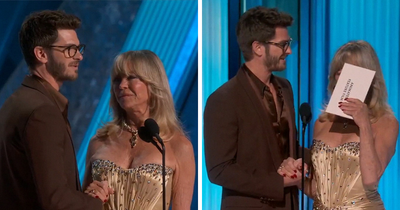 Andrew Garfield Thanks Goldie Hawn At Oscars, Brings Her To Tears For Comforting His Late Mom