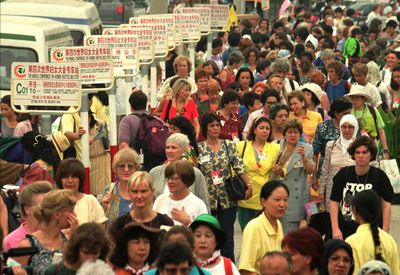 ‘We had all this energy’: the landmark gathering of women that unnerved the Chinese government