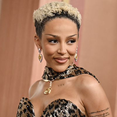 Doja Cat Lives Up to Her Name in a Feline-Inspired Leopard Print Gown at the 2025 Oscars