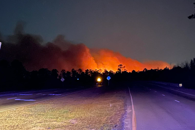 Carolina wildfire map: North and South Carolina enter state of emergency as residents evacuated