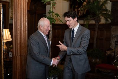 King and Trudeau show off strong bond with warm welcome at Sandringham