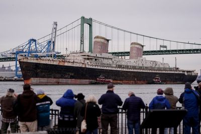 Historic ship completes first leg of journey to become world's largest artificial reef