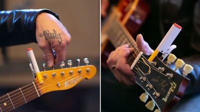 “Add a dash of smokin’ style to your tuning game”: Keef and Clapton fans, rejoice – Tunerette honors the heyday of rock ‘n’ roll with a clip-on tuner that looks like a cigarette