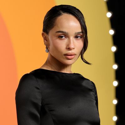 Zoë Kravitz Lets Some Cheek Peek Through Her 2025 Oscars After-Party Saint Laurent Dress