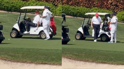 Donald Trump's video at golf course goes viral, sparks health concern