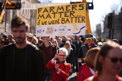 Farmers march on Parliament in Pancake Day protest against inheritance tax
